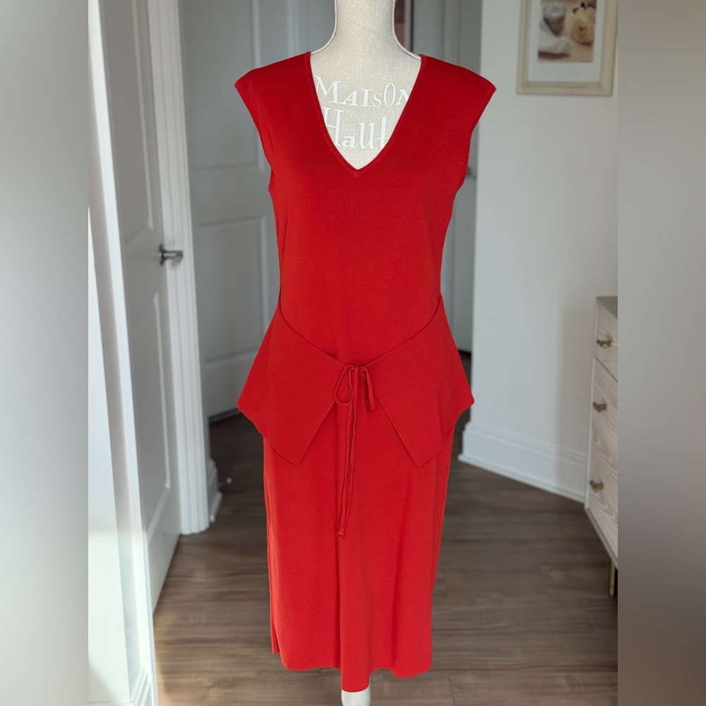 Eva Mendes for New York & Company Red Midi Dress